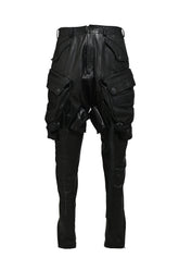 COW SKIN GASMASK CARGO / BLACK