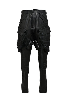 COW SKIN GASMASK CARGO / BLACK