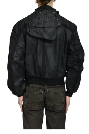 WAXED PARACHUTE BOMBER / BLACK
