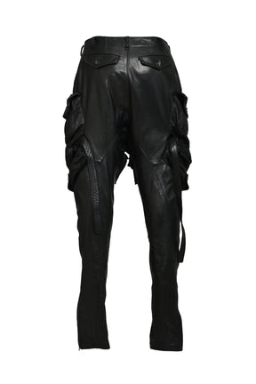COW SKIN GASMASK CARGO / BLACK