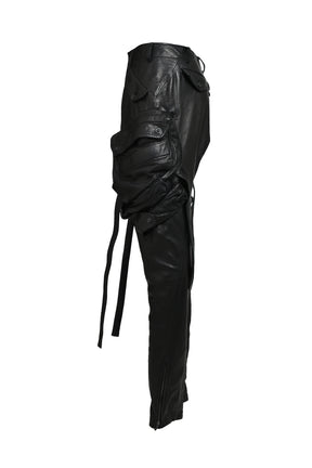 COW SKIN GASMASK CARGO / BLACK