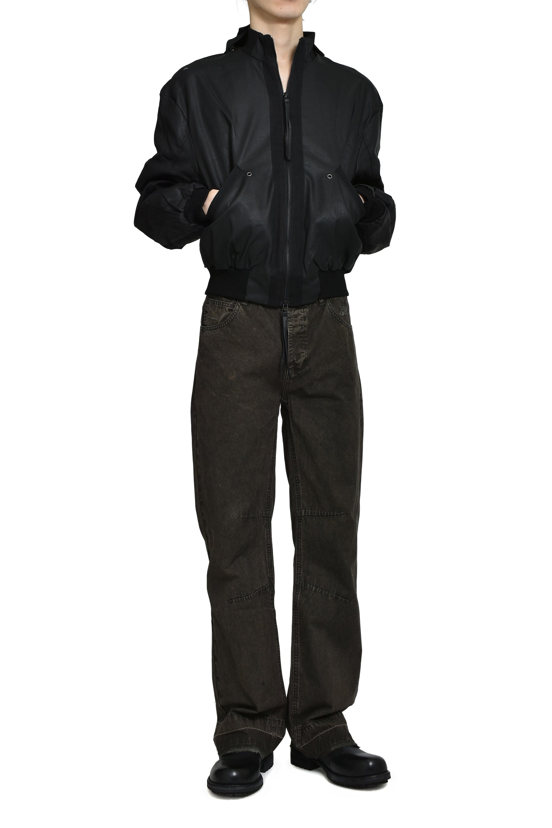WAXED PARACHUTE BOMBER / BLACK