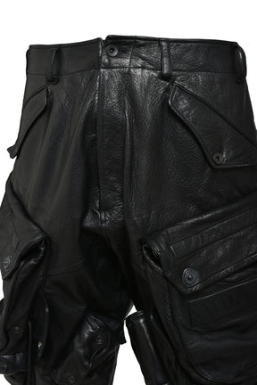 COW SKIN GASMASK CARGO / BLACK