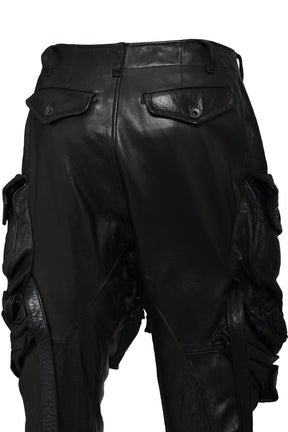 COW SKIN GASMASK CARGO / BLACK
