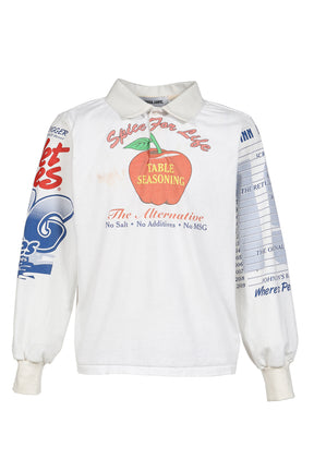 RUGBY TEE (UPCYCLED VINTAGE TEE) / WHT