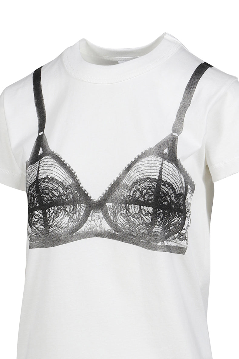 BRA T SHIRT KNIT / WHT