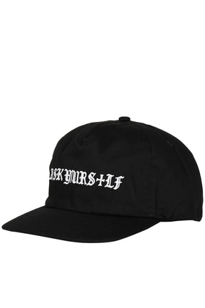 AY CROSS SOFT CROWN SNAPBACK CAP / BLK
