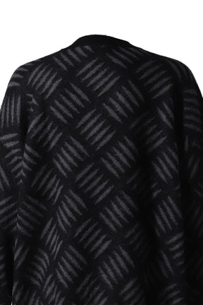 CHECKER PLATE MOHAIR SWEATER / BLK