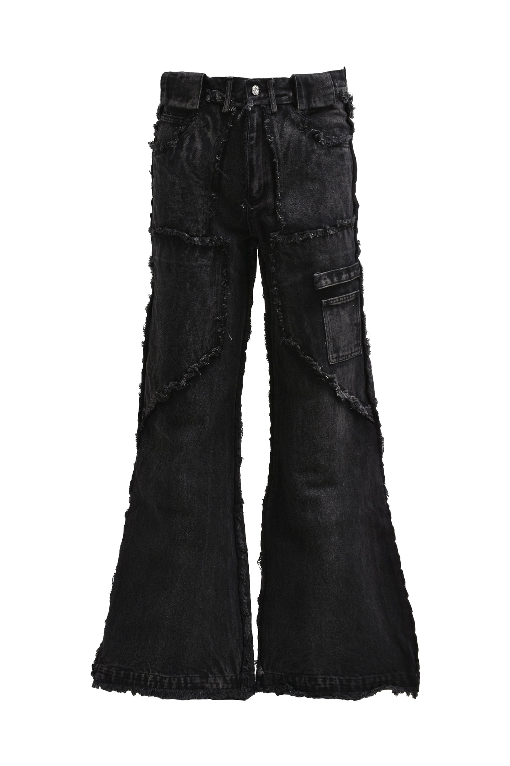 NO/FAITH STUDIOS ノーフェイススタジオ SS24 FLARED DENIM 001 / BLK