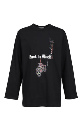 L/S PRINT T-SHIRT / BLK
