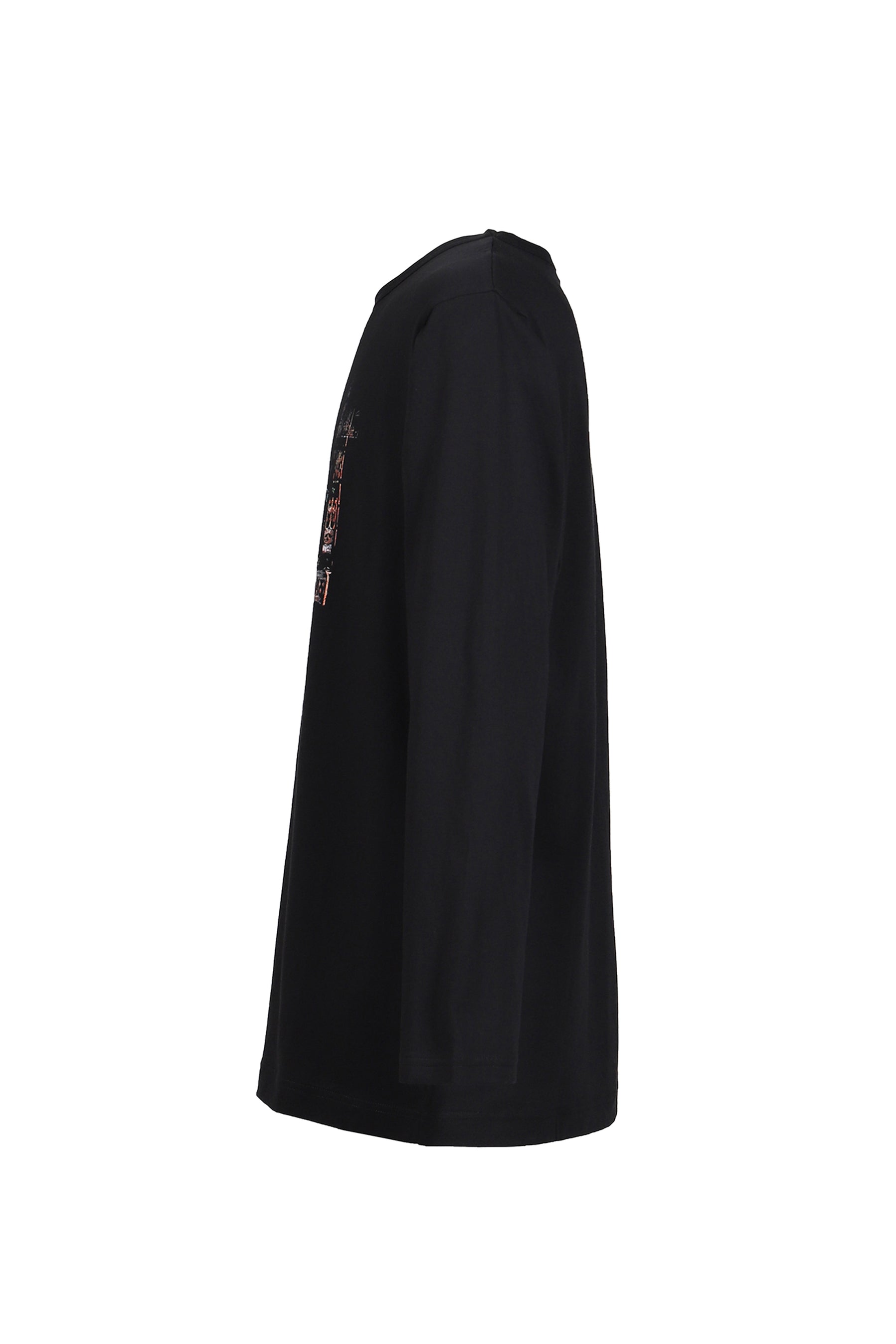 L/S PRINT T-SHIRT / BLK