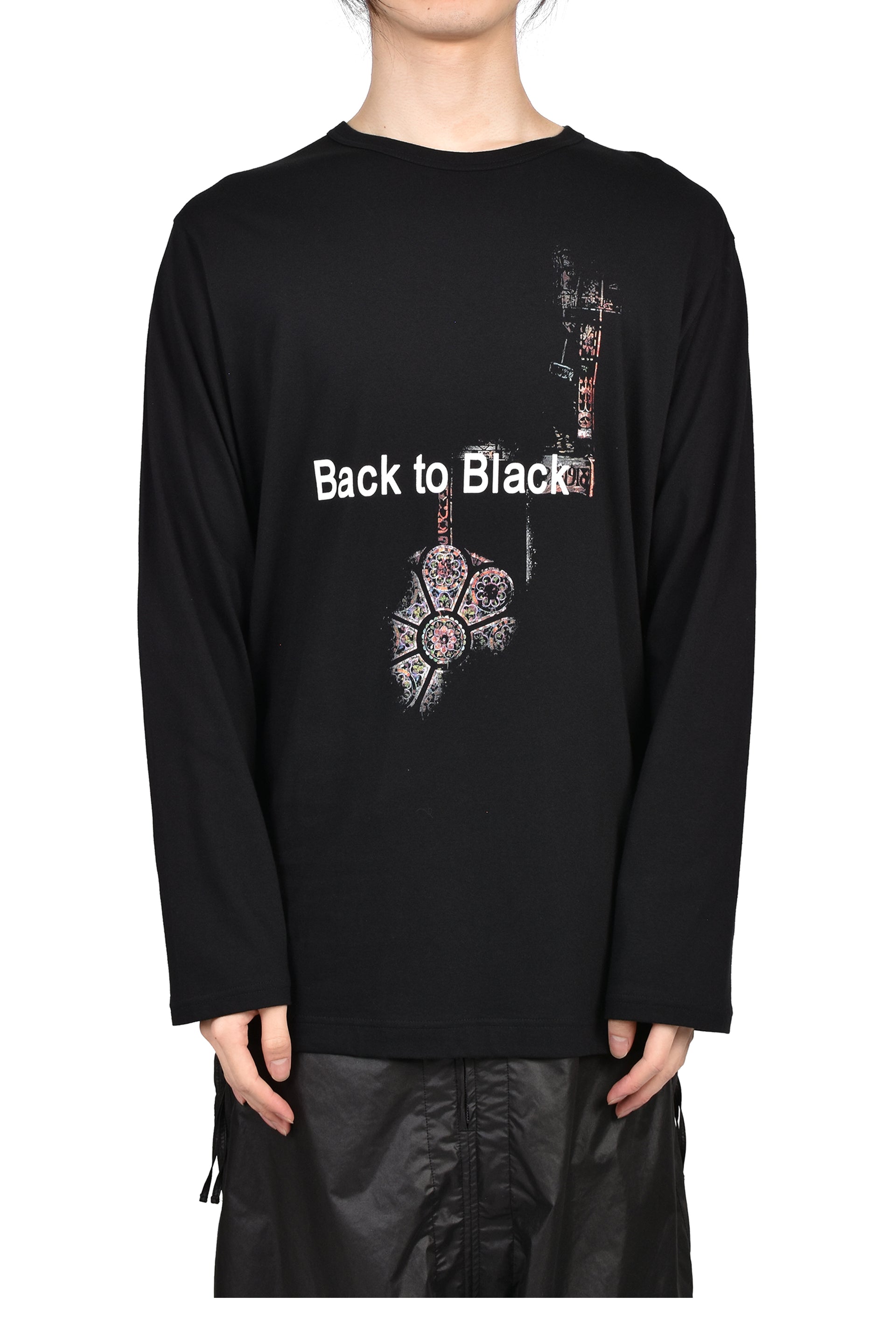 L/S PRINT T-SHIRT / BLK