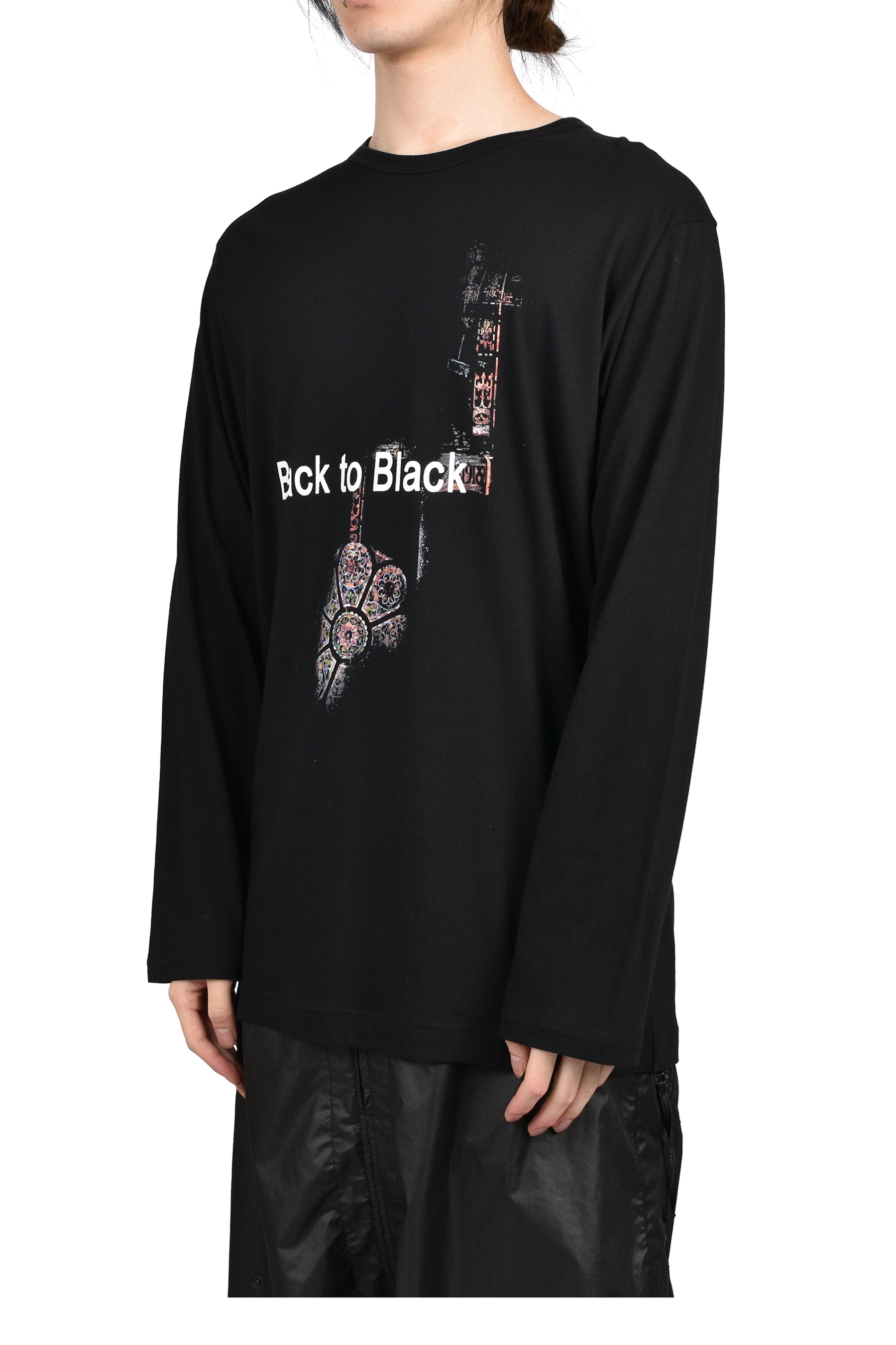 L/S PRINT T-SHIRT / BLK