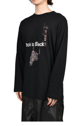 L/S PRINT T-SHIRT / BLK