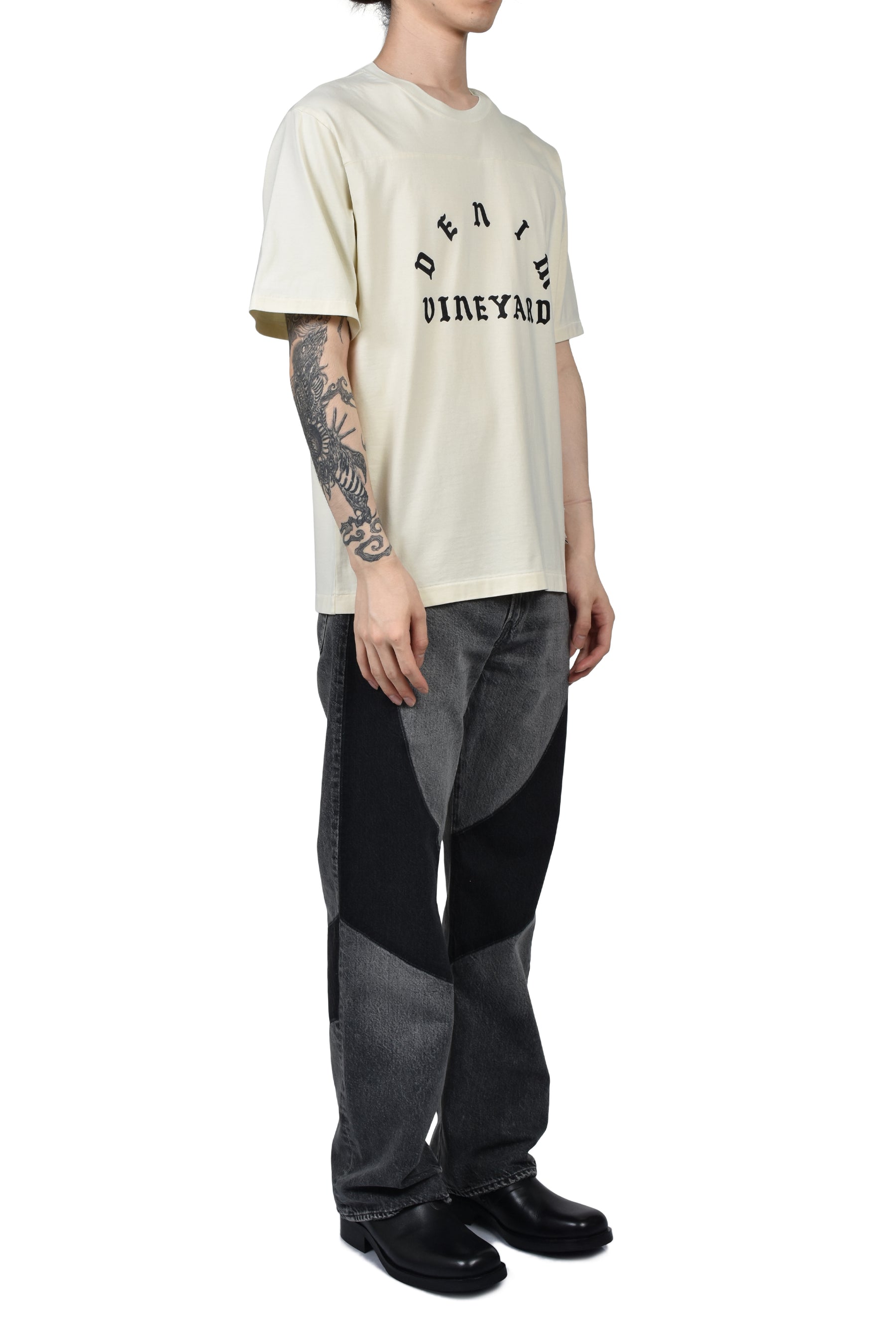 DEAR BORO DENIM VINEYARD TEE / WHT