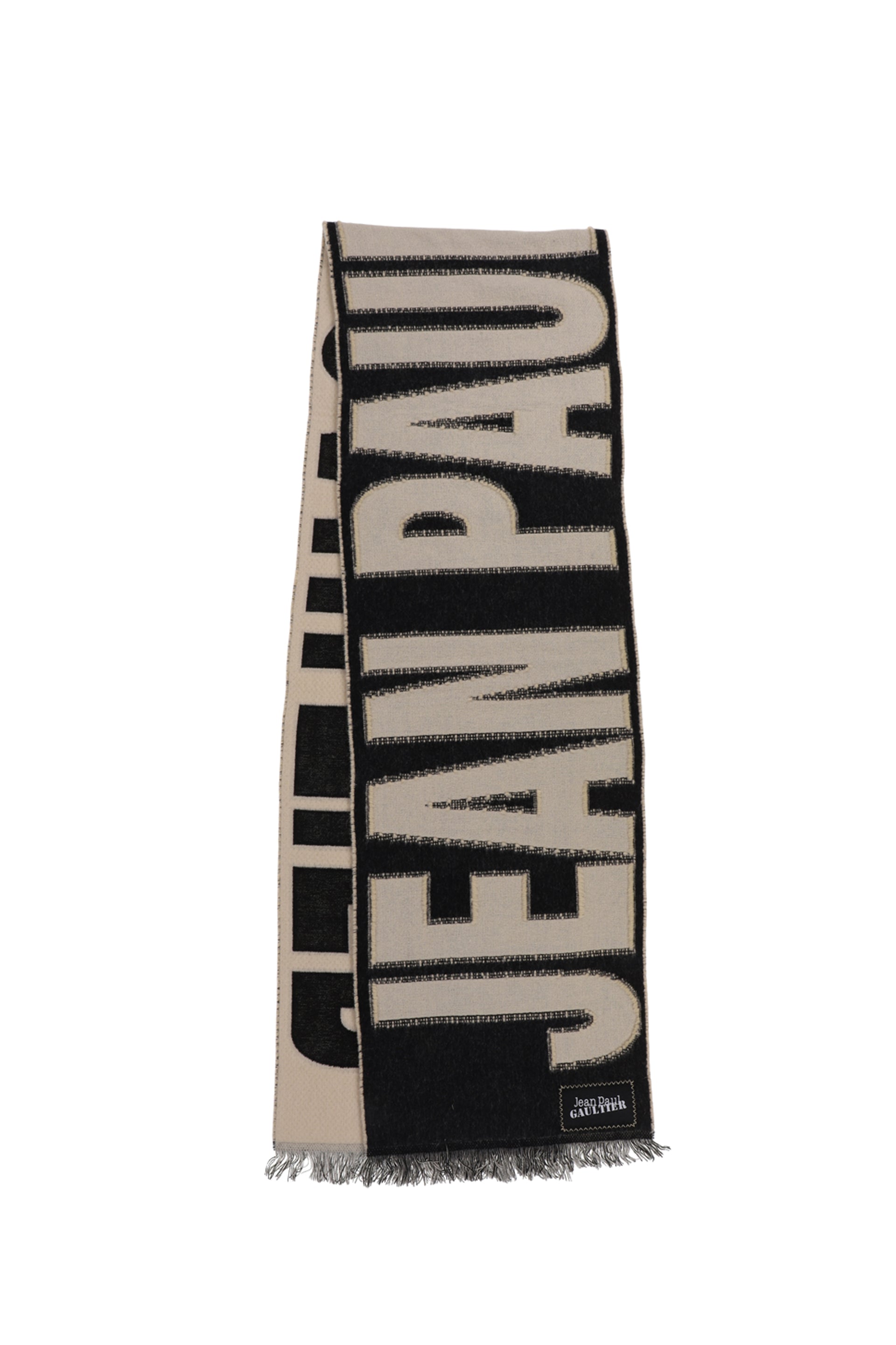 LOGO SCARF / ECRU/BLK