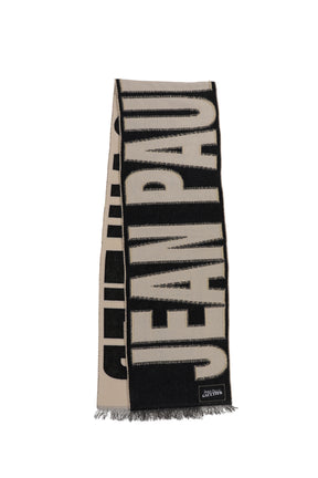 LOGO SCARF / ECRU/BLK