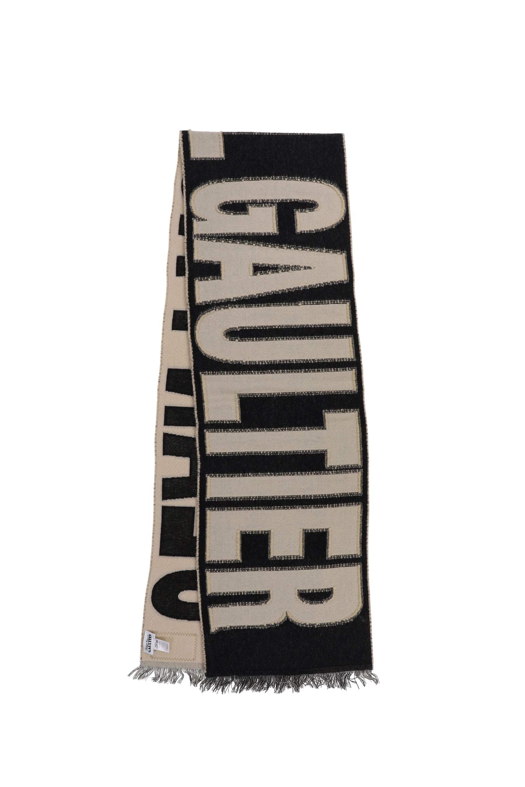 LOGO SCARF / ECRU/BLK