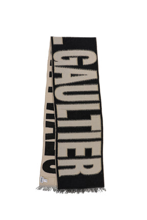 LOGO SCARF / ECRU/BLK