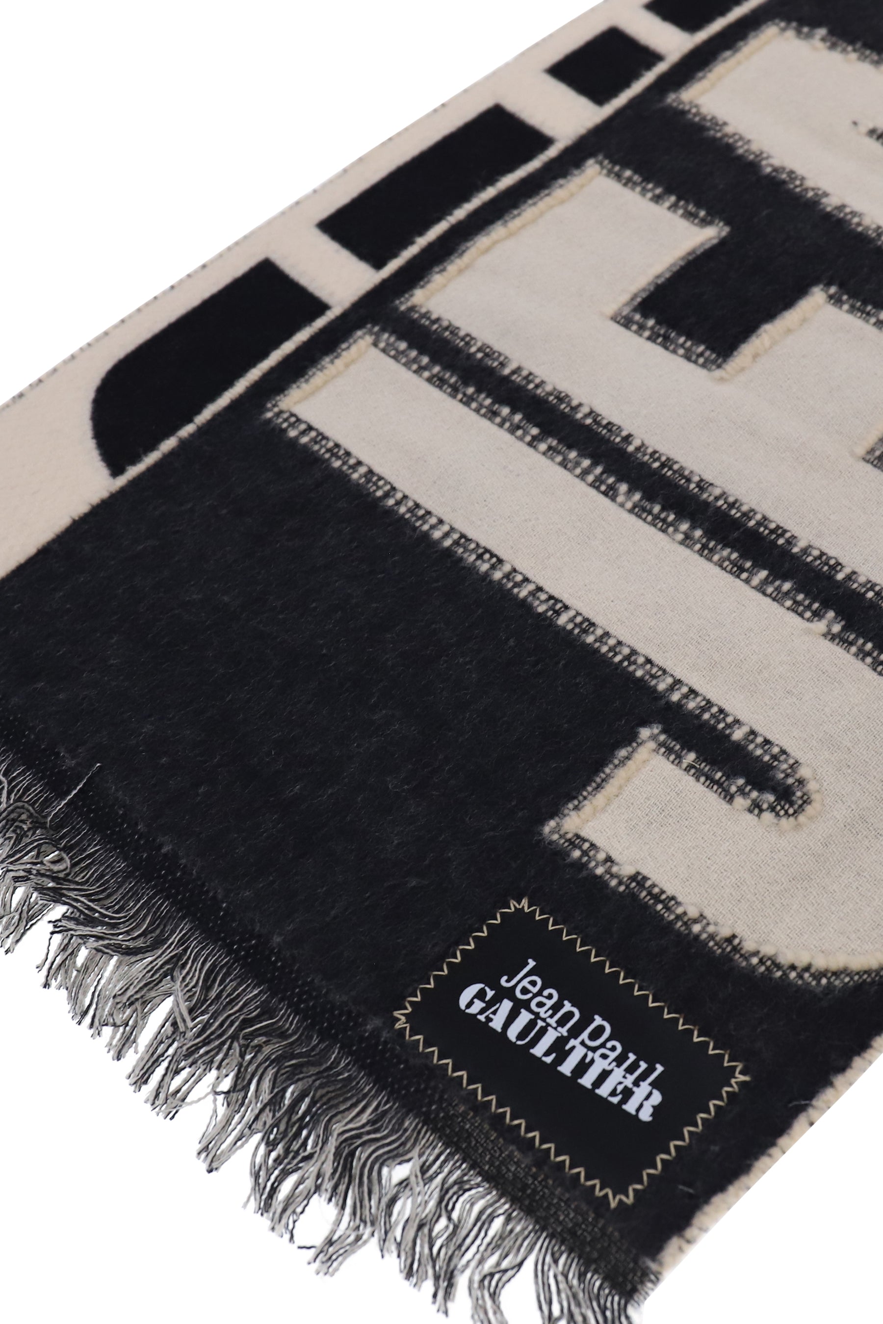 LOGO SCARF / ECRU/BLK