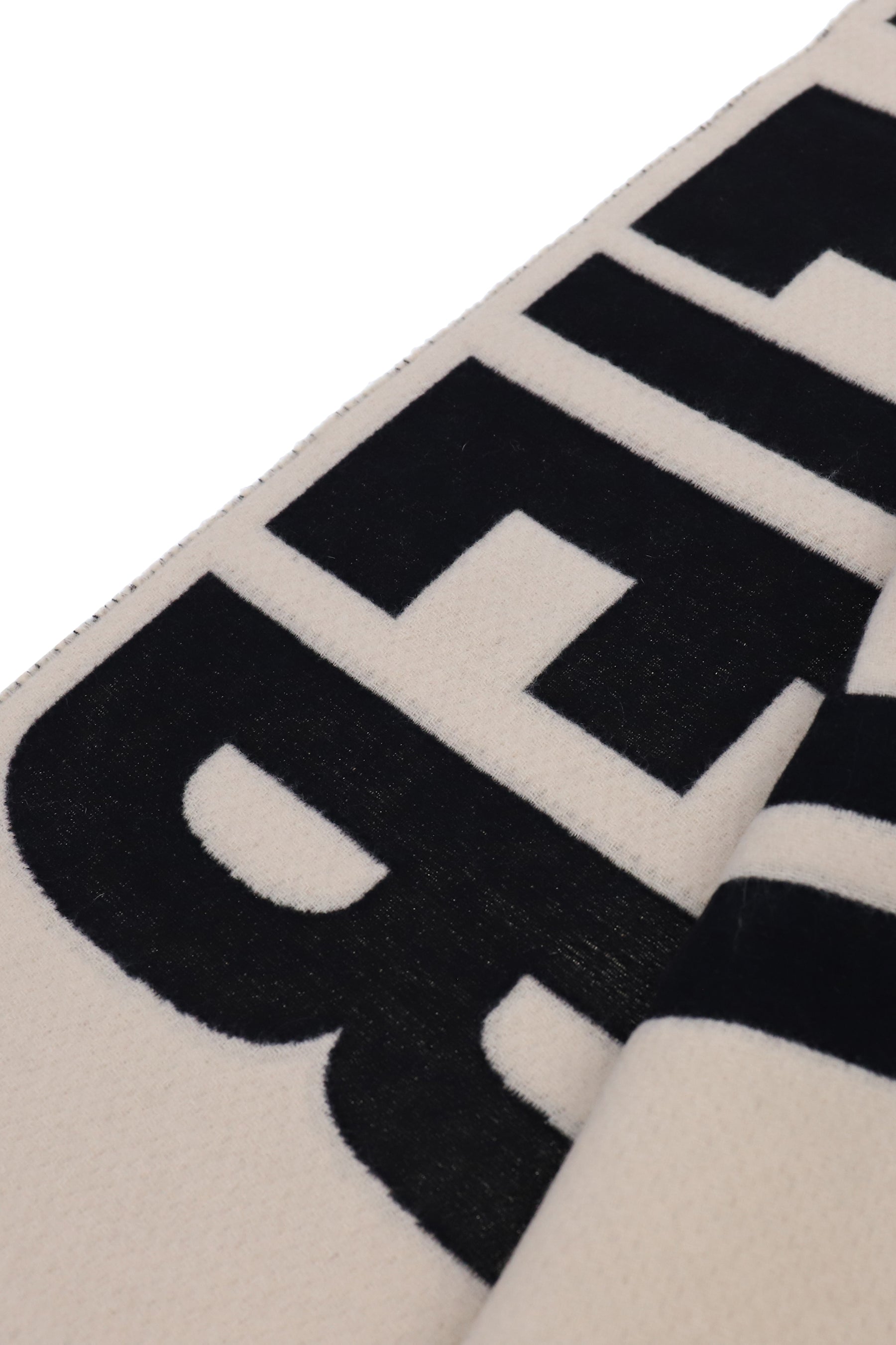 LOGO SCARF / ECRU/BLK