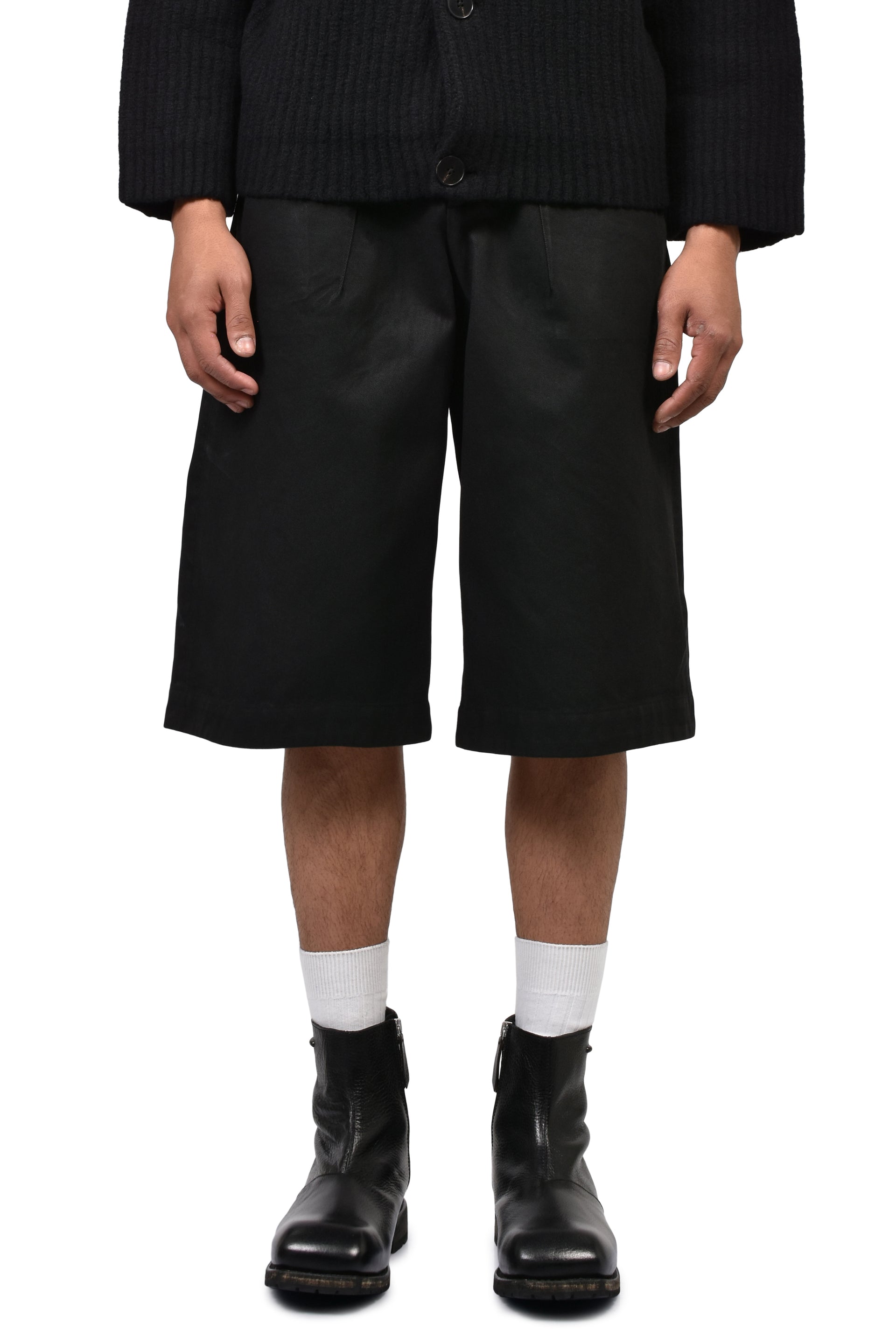 DIRTY NO.3 CROPPED PANTS / BLK
