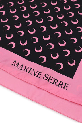 MOON SILK SCARF / BLK/PNK