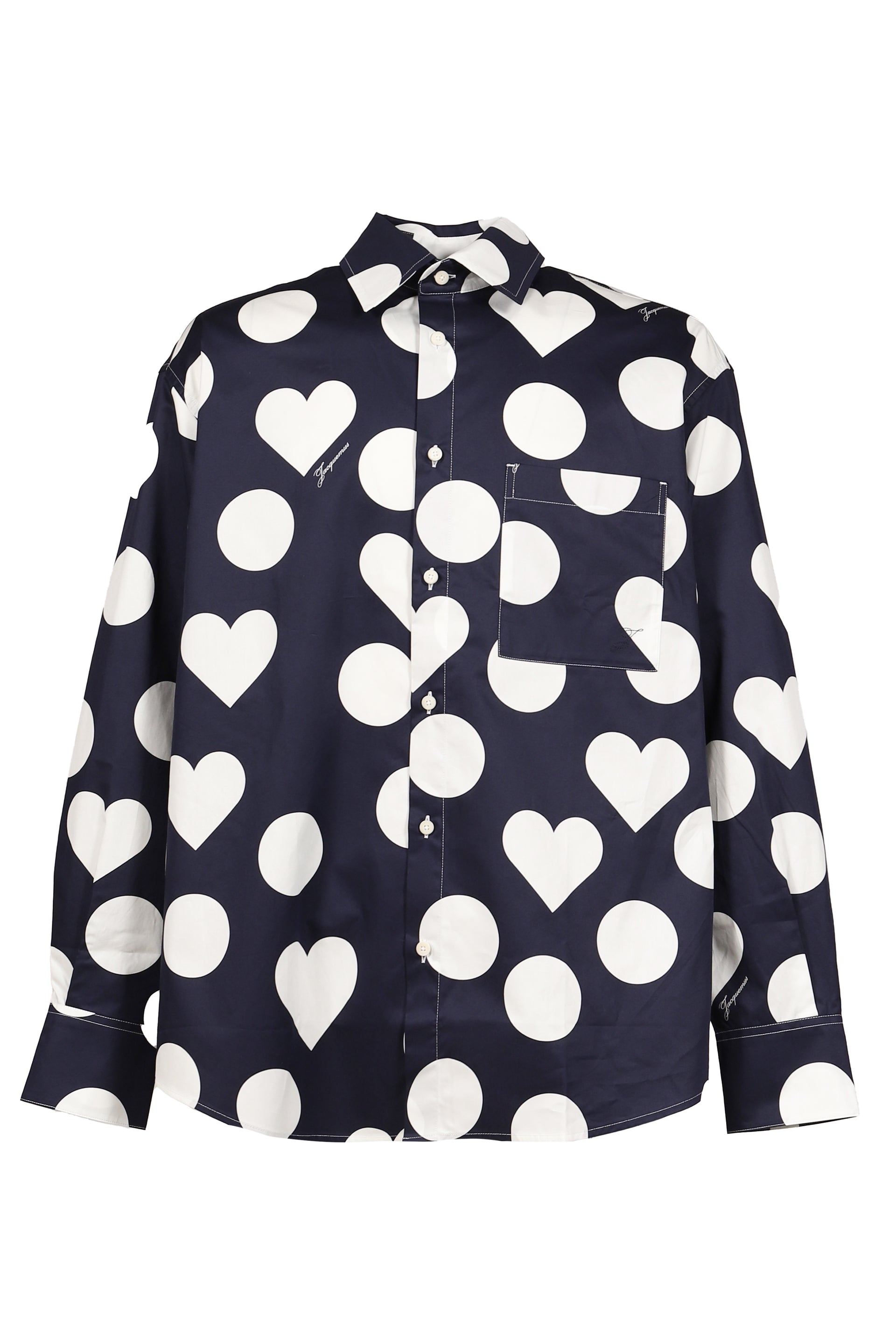 LA CHEMISE CAMARGUE / PRINT DOTS HEART NVY