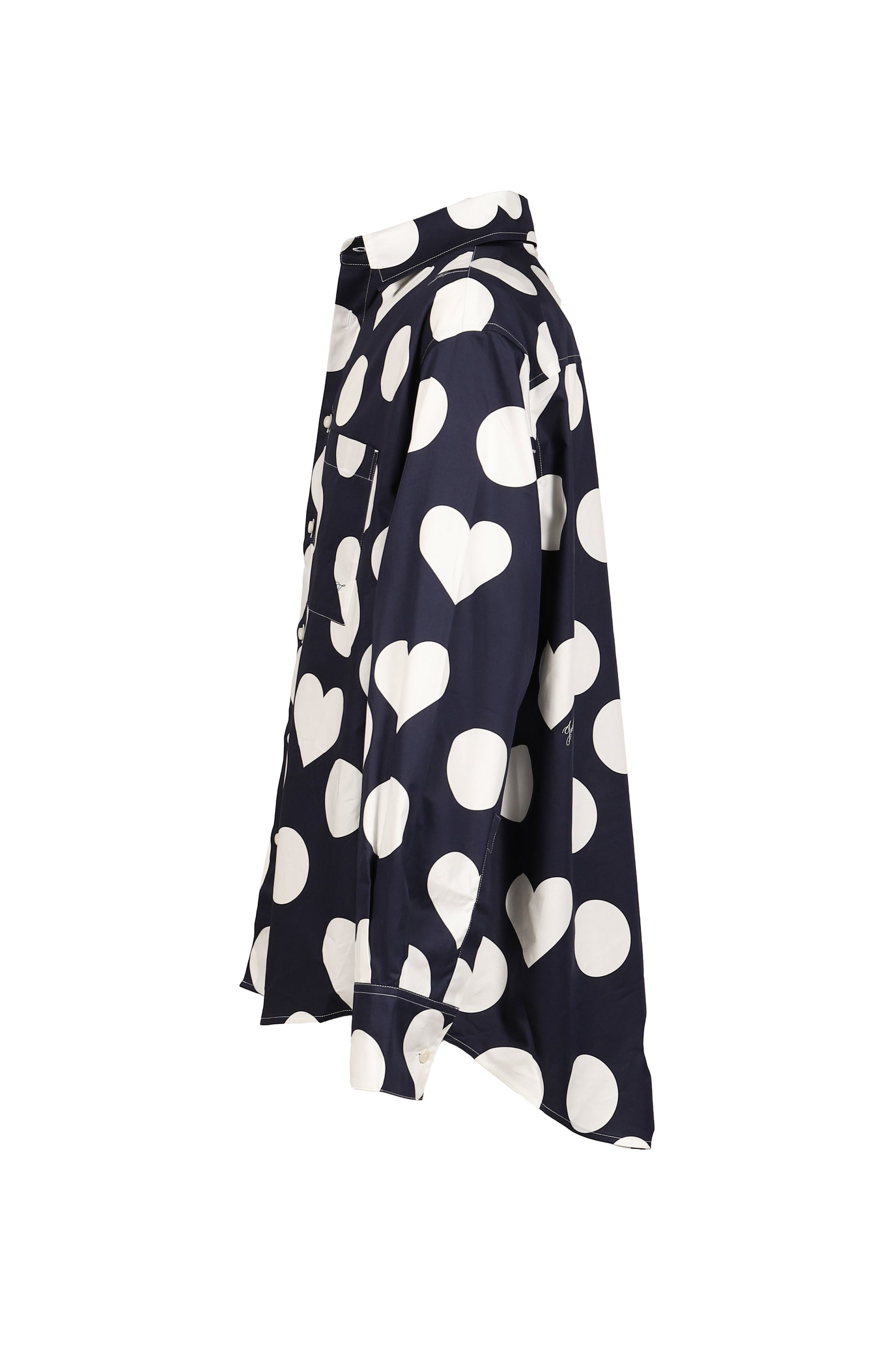 LA CHEMISE CAMARGUE / PRINT DOTS HEART NVY