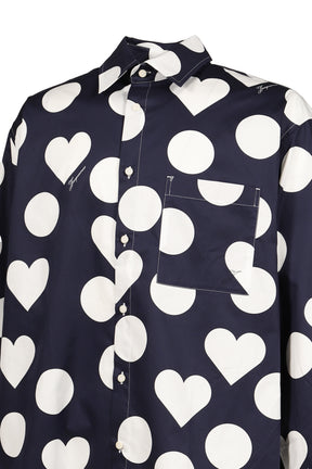 LA CHEMISE CAMARGUE / PRINT DOTS HEART NVY