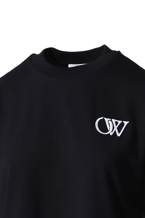 EMBR OW BOXY TEE / BLK WHT