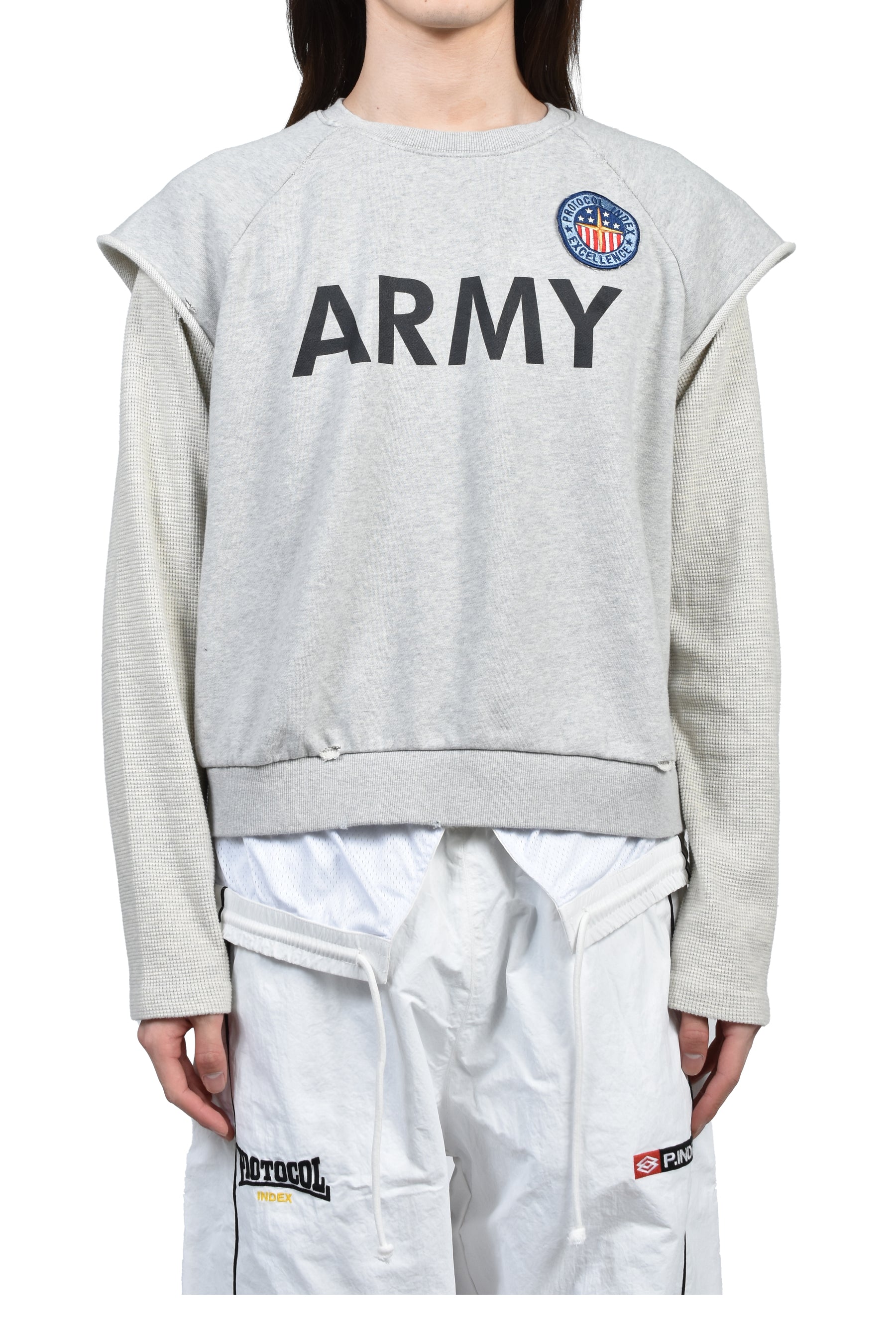 LAYERED THERMAL JERSEY / GRY
