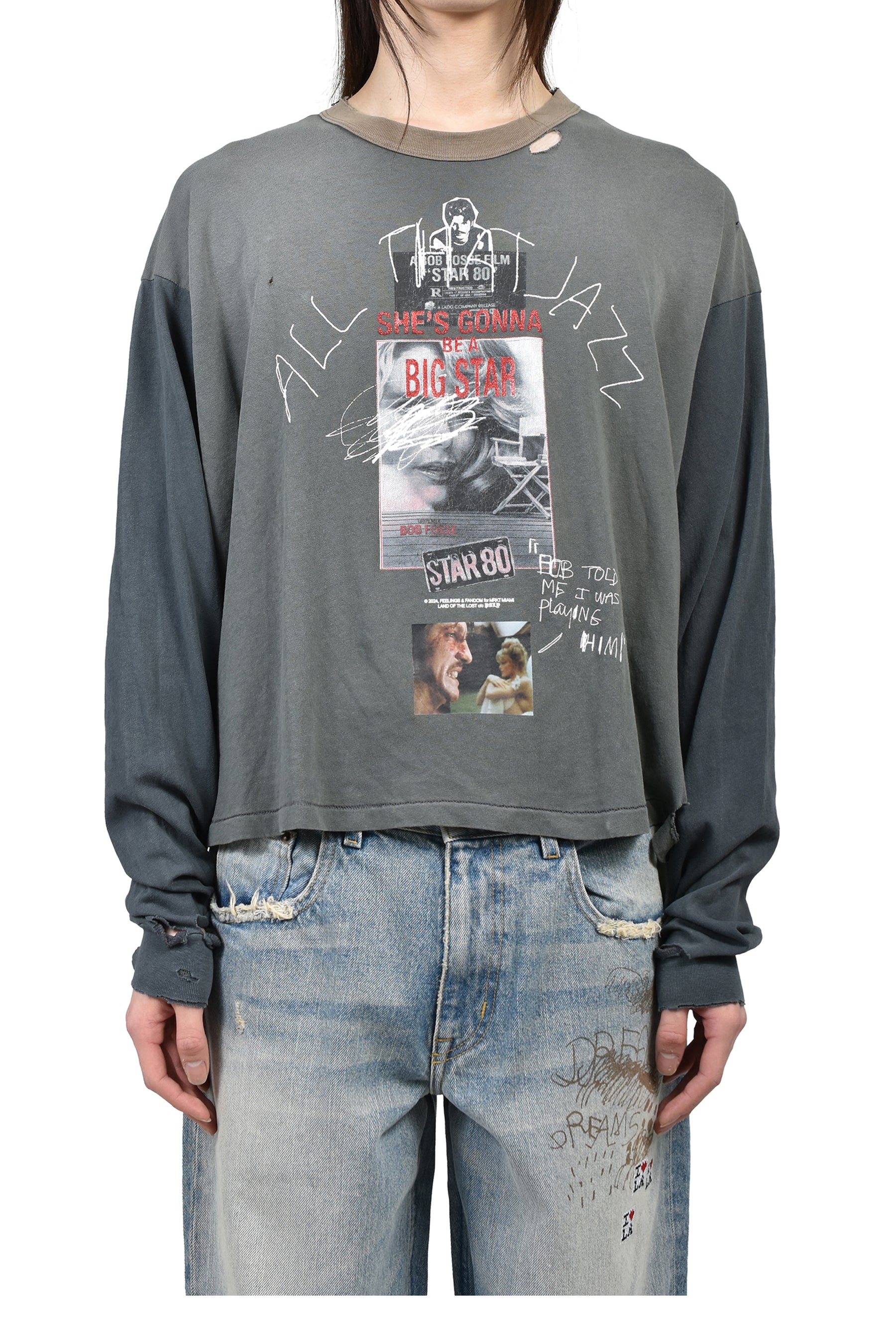 STAR 80 L/S TEE / VTG BLK