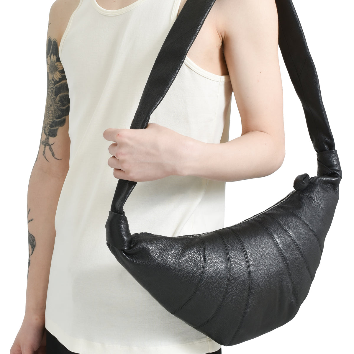 LEMAIRE ルメール SS25 MEDIUM CROISSANT BAG / BLK - NUBIAN