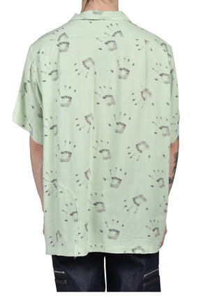 HANDPRINT SS SHIRT AGED / L.GRN