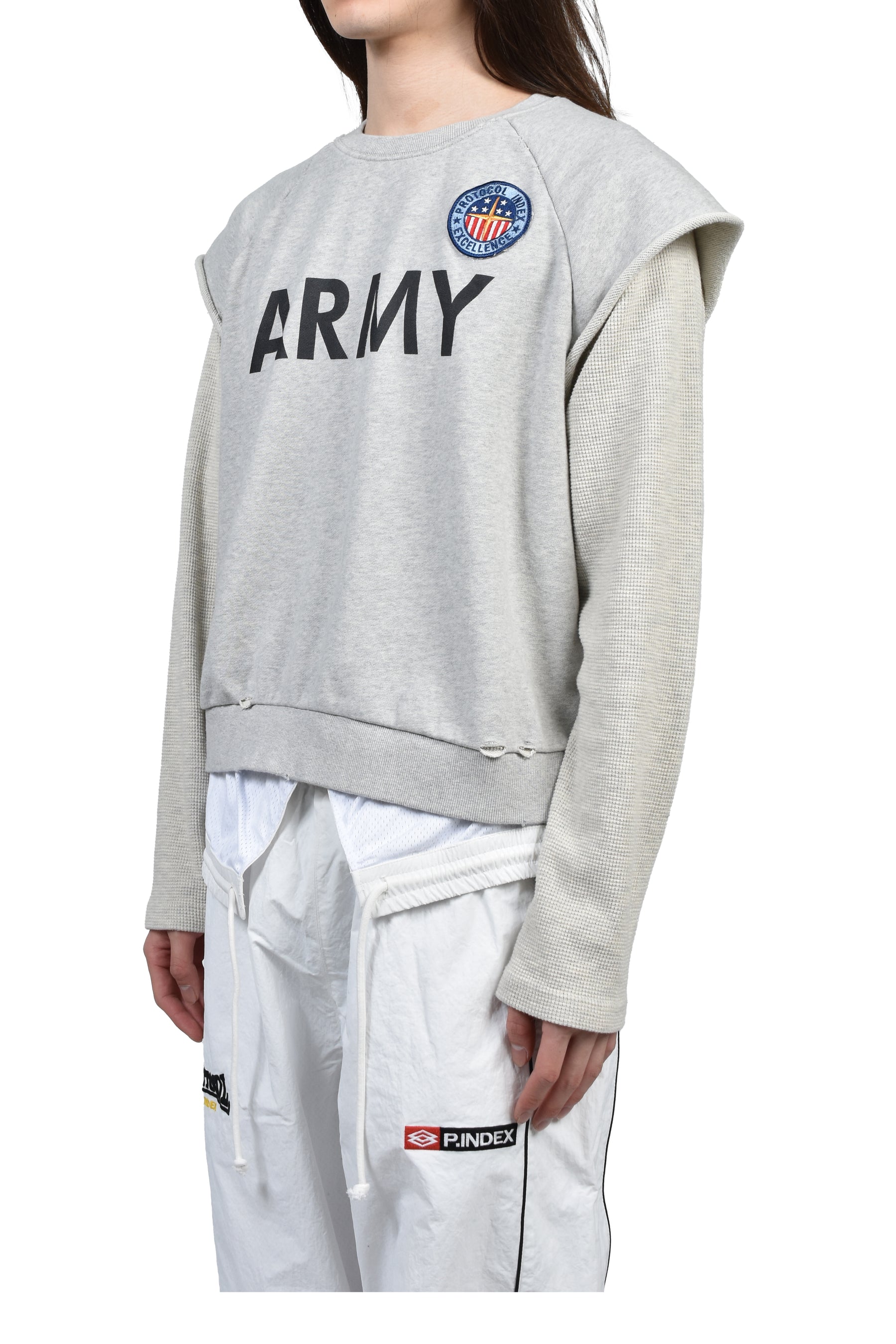 LAYERED THERMAL JERSEY / GRY