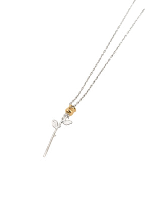 ROSE CHARM NECKLACE / SIL