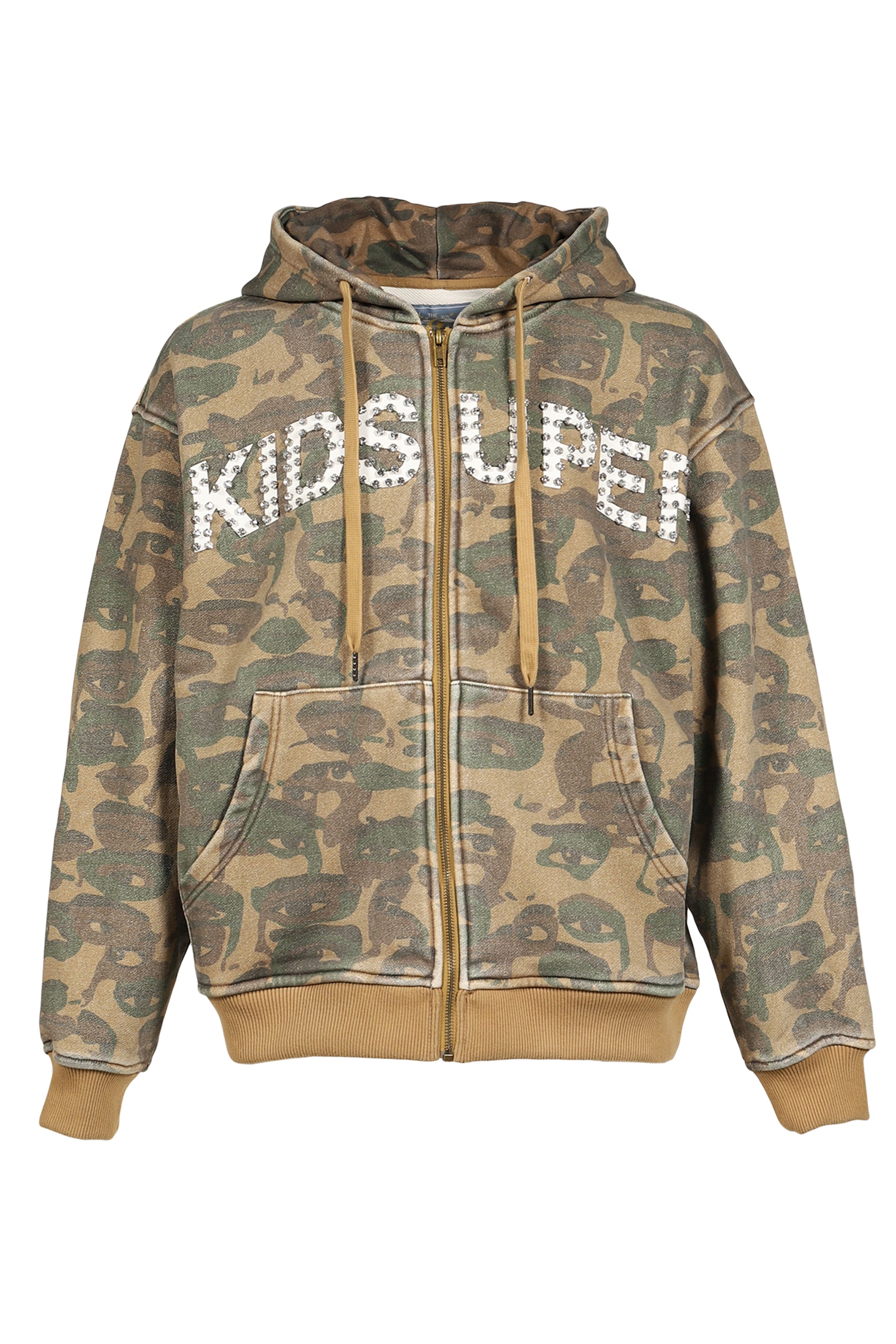 FACE CAMO HOODIE / DARK GRN