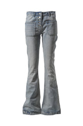 MULTIFLEX BLUE DENIM BOOTCUT PANTS / BLU