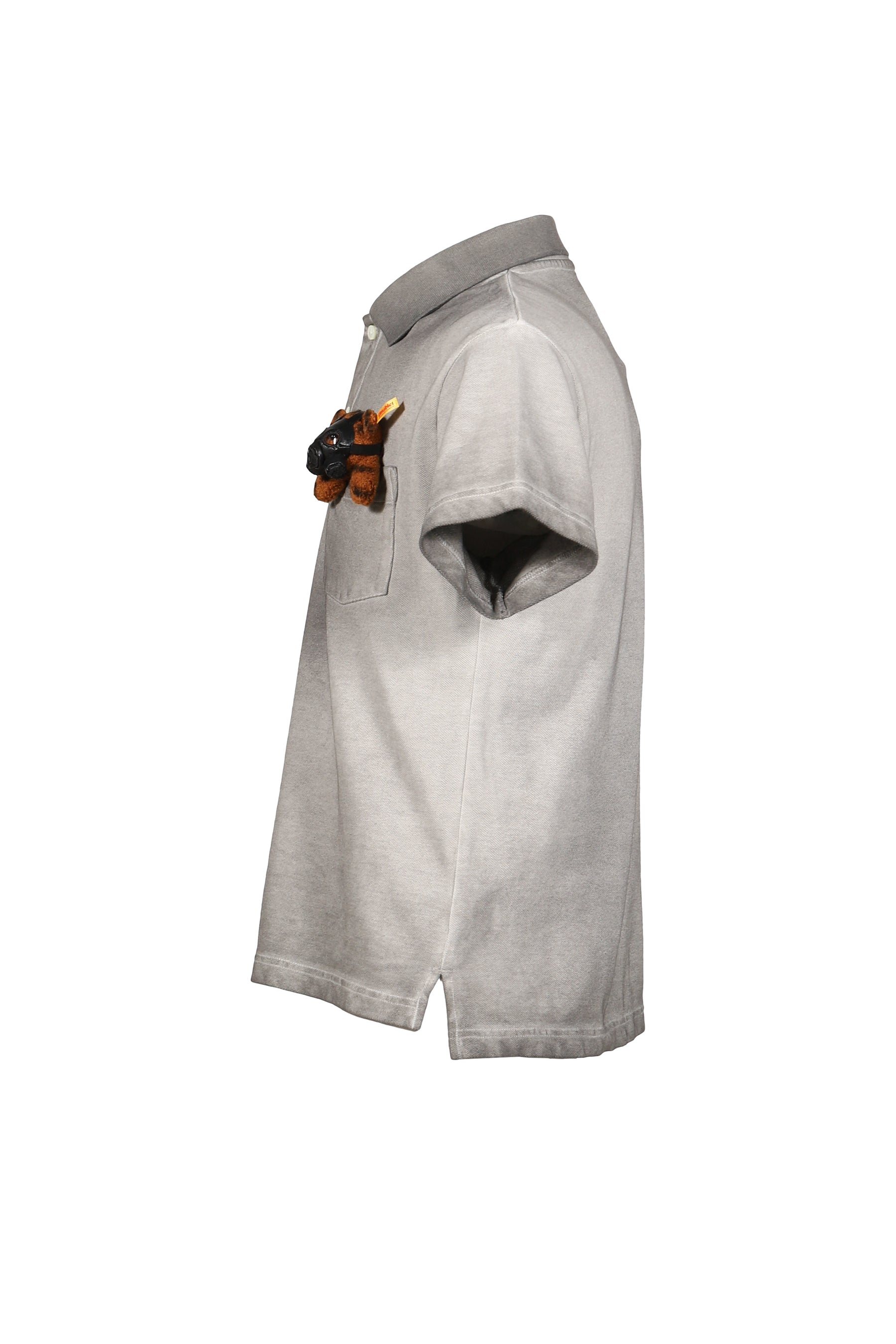 GAS MASK BEAR POLO SHIRT / L.GRY