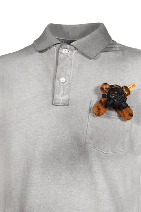 GAS MASK BEAR POLO SHIRT / L.GRY