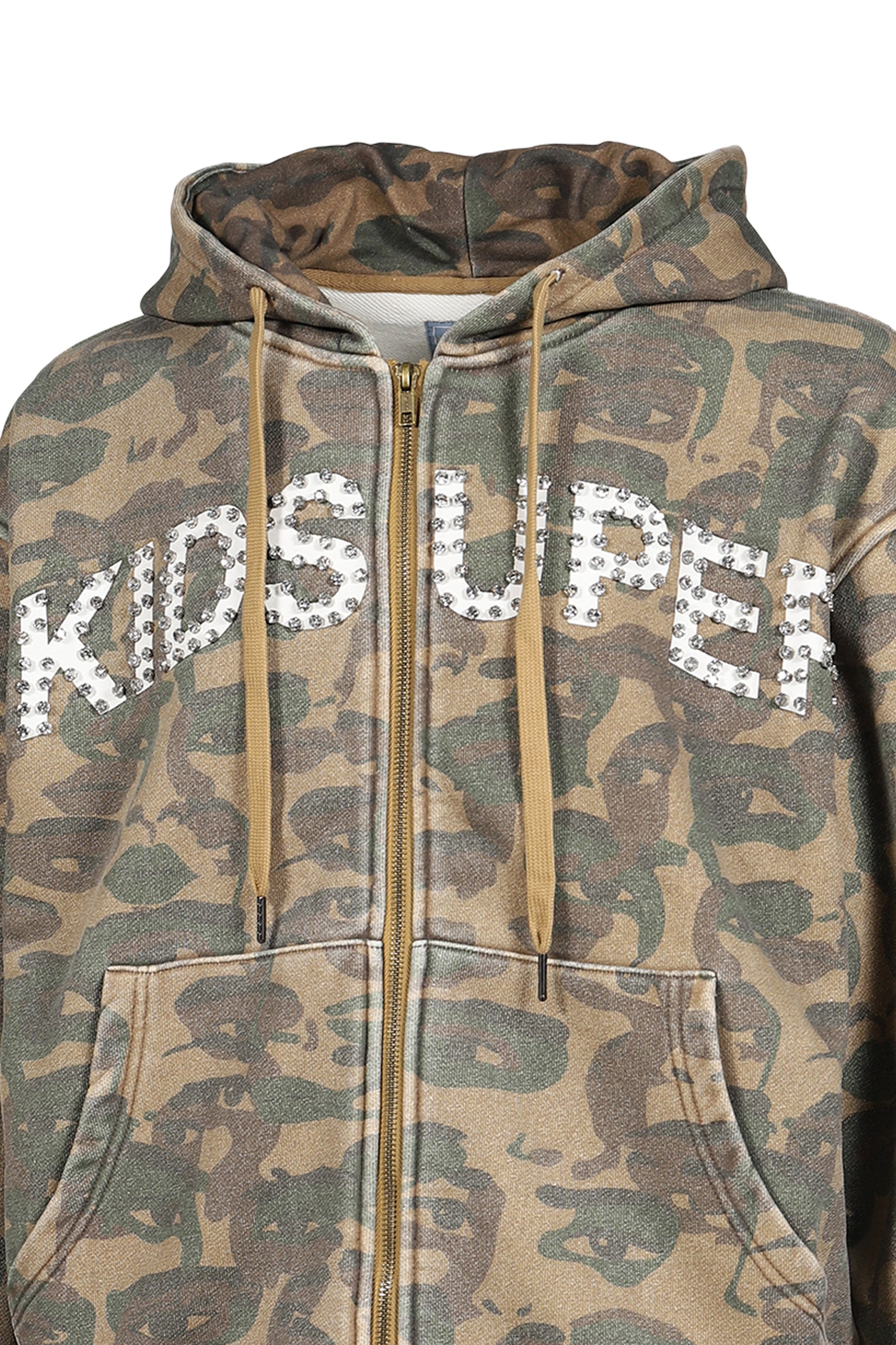 FACE CAMO HOODIE / DARK GRN