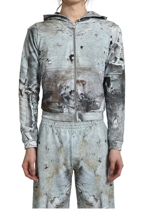 WORN OUT WHITE HOODIE / WHT 