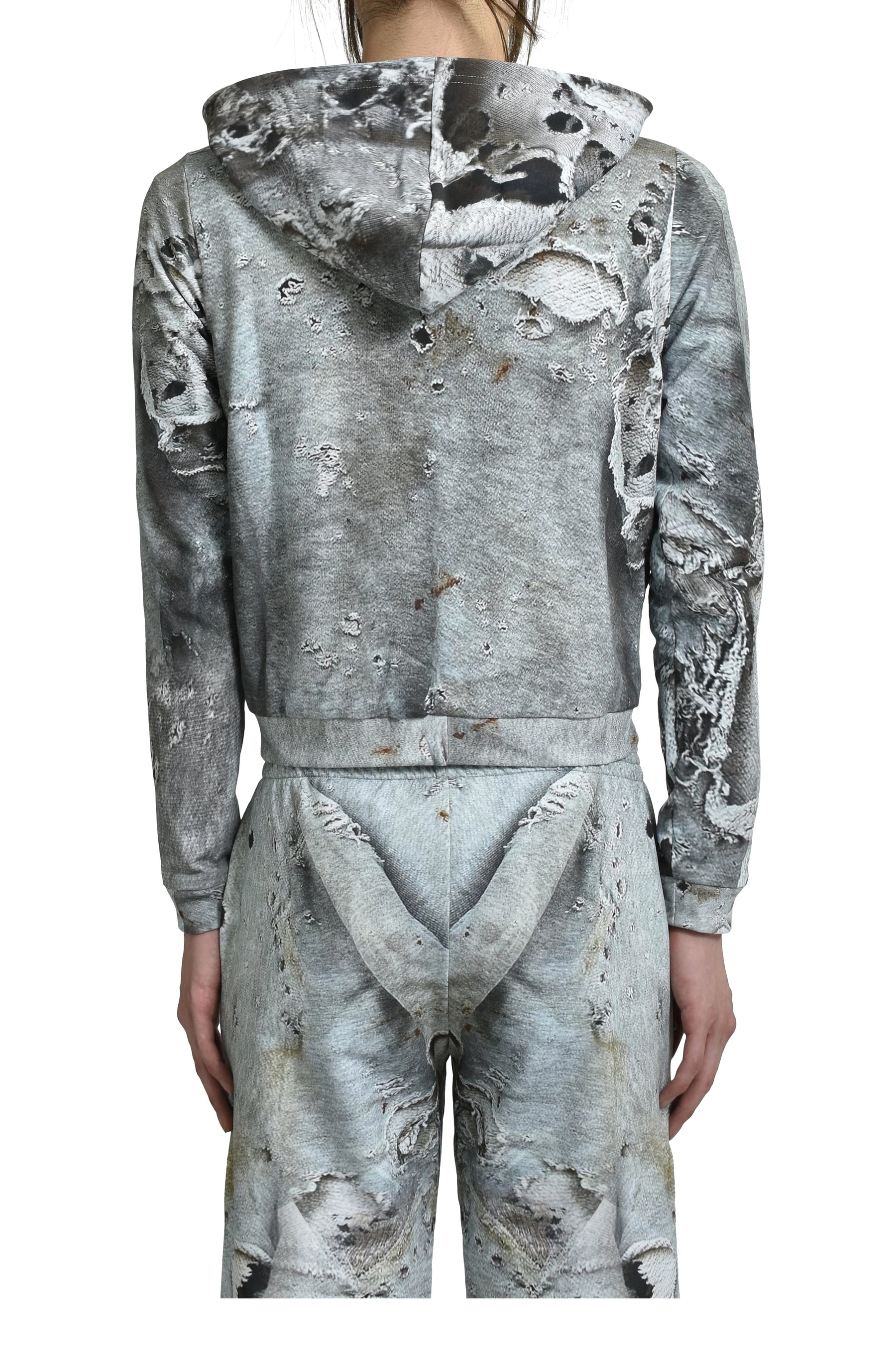 WORN OUT WHITE HOODIE / WHT 