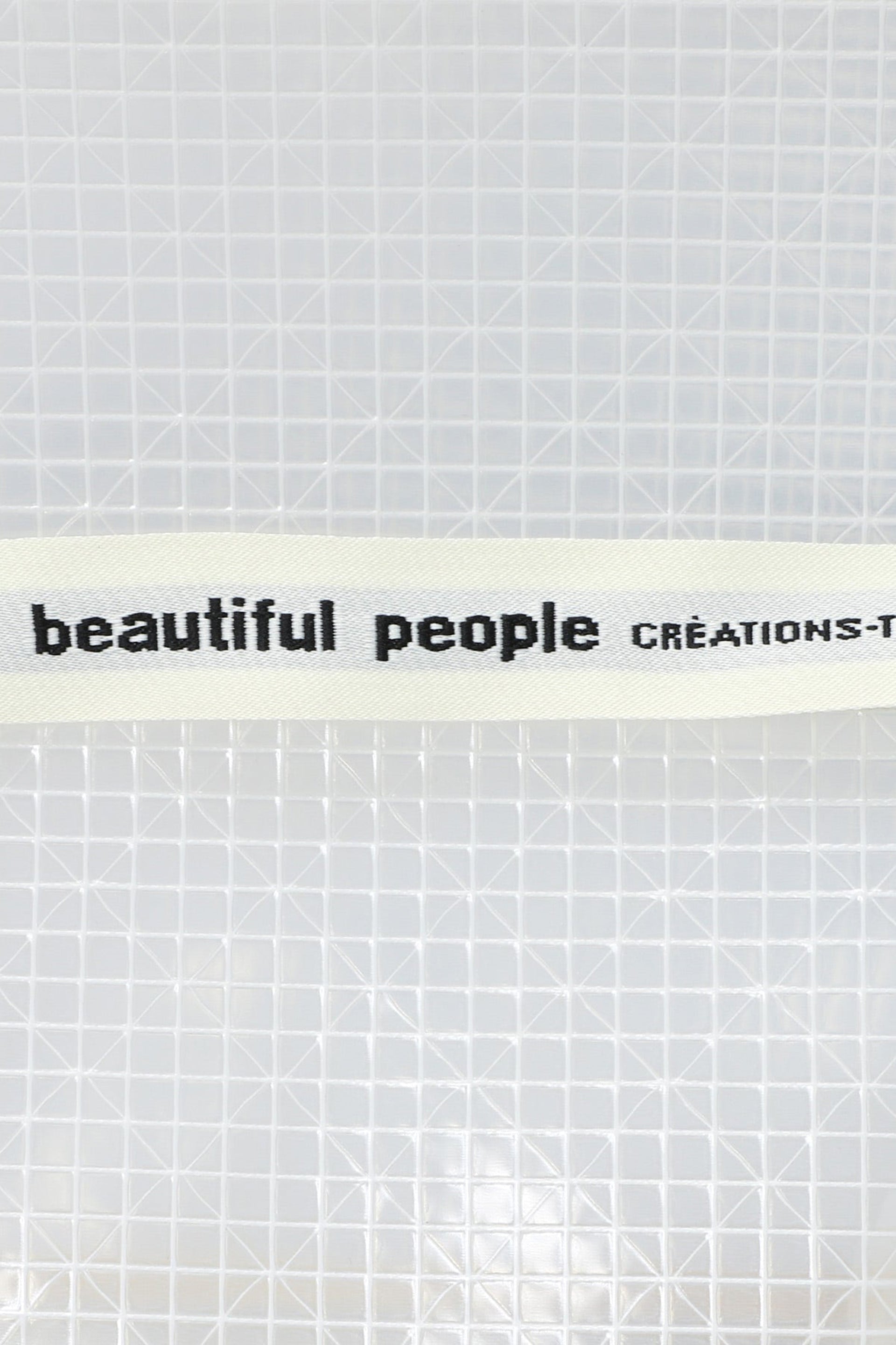 PLAID VINYL LOGO TAPE SHOULDER BAG / CLEAR