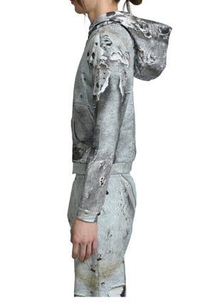 WORN OUT WHITE HOODIE / WHT 