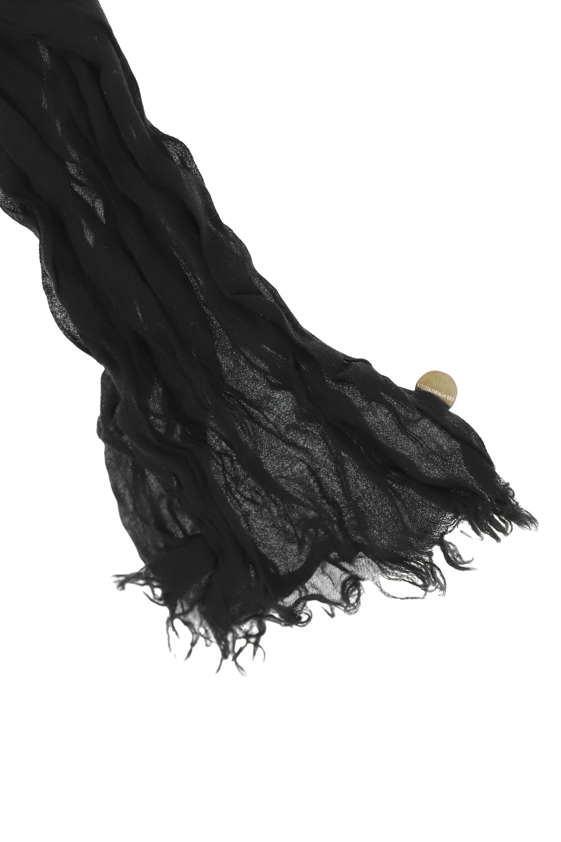 JARA LONG WRINKLED SCARF (19X320 CM) / BLK