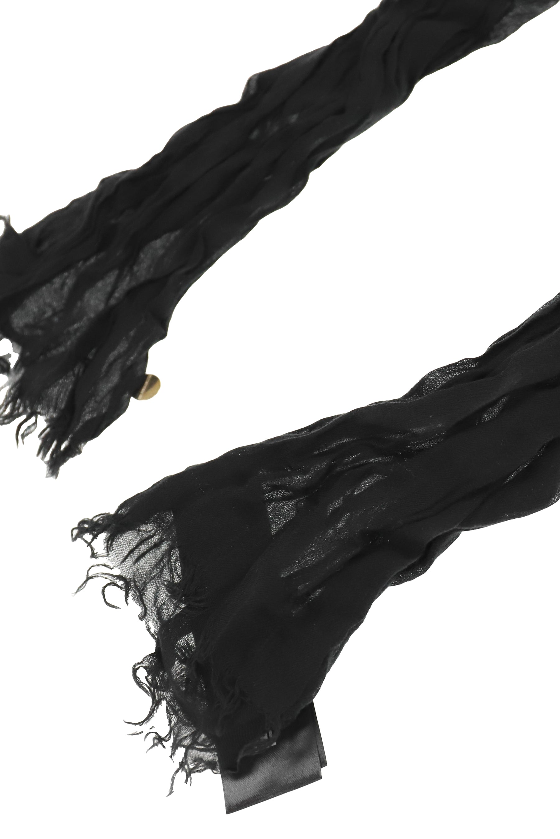 JARA LONG WRINKLED SCARF (19X320 CM) / BLK