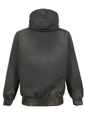 LUXUARY MUD PAINT HOODIE / BLK