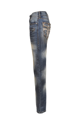 RR MOTO PANT / DARK WASHING